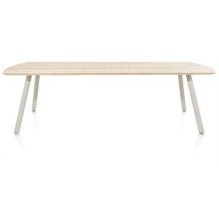 XOOON 270 x 100 cm - rechthoek - metalen poot Silk Grey Naturel