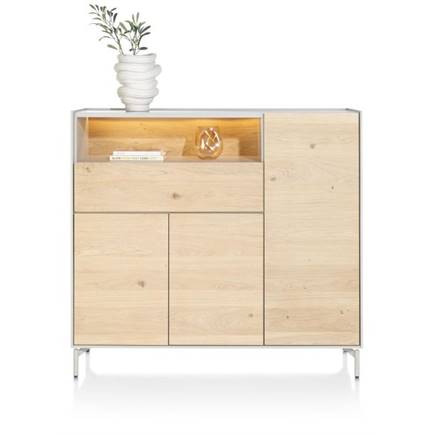 XOOON dressette 148 cm - 3-deuren + 1-lade + 1-niche