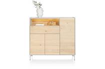 XOOON NIORA bergkast dressette 148 cm - 3-deuren + 1-lade + 1-niche