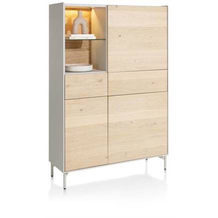 XOOON 120 cm - 3-deuren + 2-laden + 1-niche
