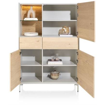 XOOON 120 cm - 3-deuren + 2-laden + 1-niche