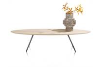 XOOON NIORA salontafel 150 x 50 cm - eiken fineer Metal Graphite