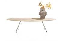 XOOON NIORA salontafel 150 x 50 cm - eiken fineer Silk Grey