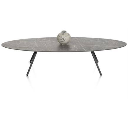 XOOON 150 x 50 cm - HPL marmer licht grijs Metal Graphite