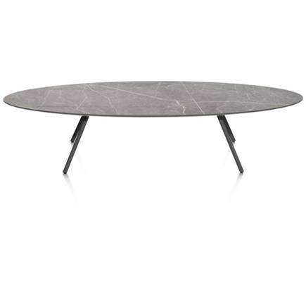 XOOON 150 x 50 cm - HPL marmer licht grijs Metal Graphite