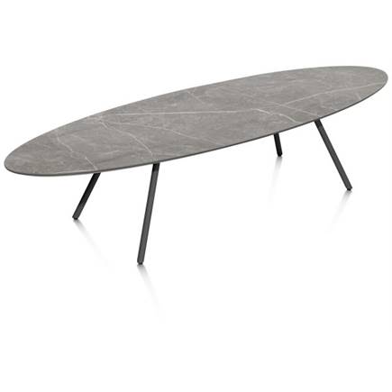 XOOON 150 x 50 cm - HPL marmer licht grijs Metal Graphite