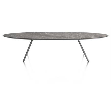 XOOON 150 x 50 cm - HPL marmer licht grijs Metal Graphite