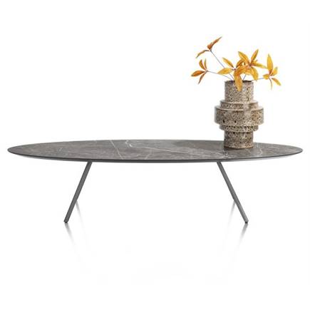 XOOON 150 x 50 cm - HPL marmer licht grijs Metal Graphite