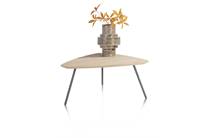 XOOON NIORA salontafel 85 x 77 cm - eiken fineer Metal Graphite