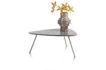 XOOON NIORA salontafel 85 x 77 cm - HPL marmer licht grijs Silk Grey