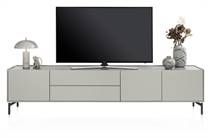 XOOON NOON tv meubel lowboard 240 cm - 3-deuren + 2-laden - bovenblad in HPL light grey