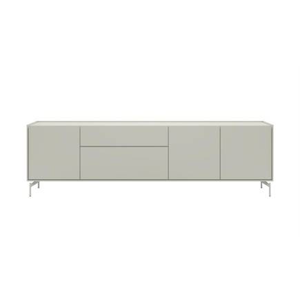 XOOON 240 cm - 3-deuren + 2-laden - geheel silk grey