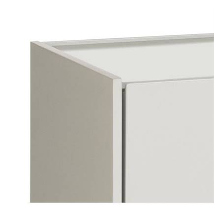 XOOON 240 cm - 3-deuren + 2-laden - geheel silk grey