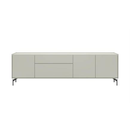 XOOON 240 cm - 3-deuren + 2-laden - geheel silk grey