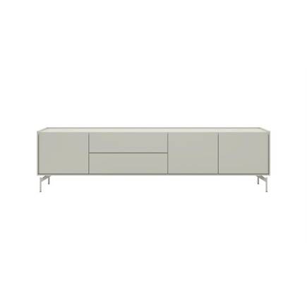 XOOON lowboard 210 cm - 3-deuren + 2-laden - geheel silk grey