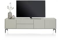XOOON NOON tv meubel lowboard 210 cm - 3-deuren + 2-laden - geheel silk grey