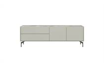 XOOON NOON tv meubel lowboard 170 cm - 2-deuren + 2-laden - bovenblad in HPL light grey