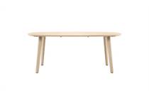 XOOON ODDA ronde tafel eetkamertafel 200 x 110 cm - Deens ovaal blad met houten poot Natural