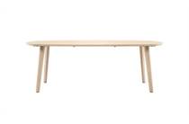 XOOON ODDA ronde tafel eetkamertafel 230 x 110 cm - Deens ovaal blad met houten poot Natural
