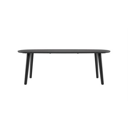 XOOON eetkamertafel 230 x 110 cm - Deens ovaal blad met houten poot Onyx