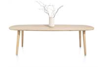 XOOON ODDA ronde tafel eetkamertafel 260 x 110 cm - Deens ovaal blad met houten poot Natural