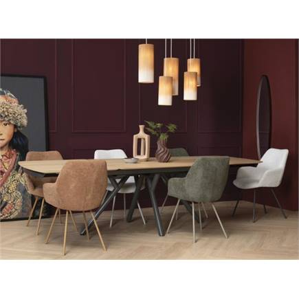 XOOON metalen frame RAL 7034 - grijs-groen - stof Vada mosgroen