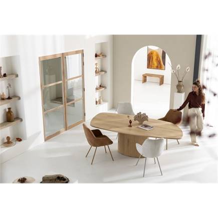 XOOON metalen frame RAL 1011 - biscuit - stof Vada koper
