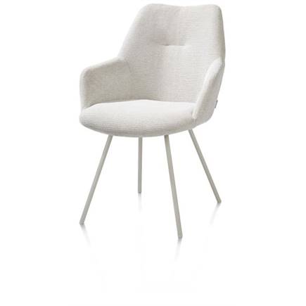 XOOON metalen frame RAL 7044 - silk grey - stof Vada ivoor