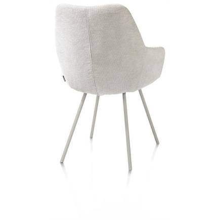 XOOON metalen frame RAL 7044 - silk grey - stof Vada ivoor