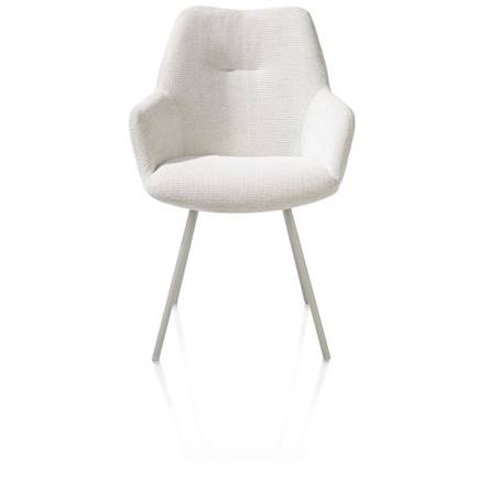XOOON metalen frame RAL 7044 - silk grey - stof Vada ivoor