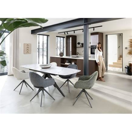 XOOON 180 (+ 60) x 90 cm - keramiek op glas Antraciet
