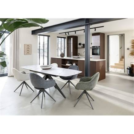 XOOON 180 (+ 60) x 90 cm - keramiek op glas Antraciet