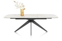 XOOON PADOVA uitschuiftafel 180 (+ 60cm) x 90 cm - keramiek op glas Wit