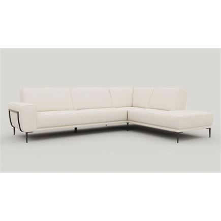 XOOON 3-zits arm links+hoek+ottomane small rechts - arm a - poot 19 cm. + design-frame + pocket - vada