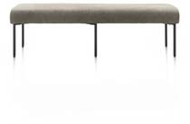XOOON REVERSO eetbank 170 cm - zonder rug - pocket - stof Livigno Bruin