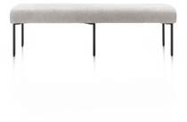 XOOON REVERSO eetbank 170 cm - zonder rug - pocket - stof Livigno Kiezel
