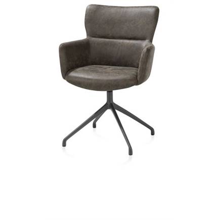 XOOON draaibaar - alu frame in graphiet - rough off black - steelbrown - selected choices