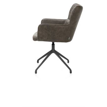 XOOON draaibaar - alu frame in graphiet - rough off black - steelbrown - selected choices
