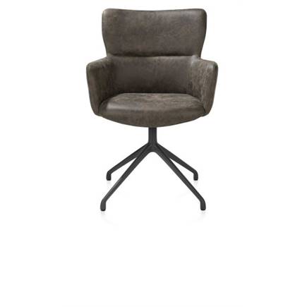 XOOON draaibaar - alu frame in graphiet - rough off black - steelbrown - selected choices
