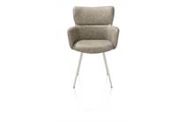 XOOON SAGE eetkamer fauteuil 4-pootjes creme - stof Oregon Beige