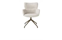 XOOON draaibaar - steelbrown - stof Luton Creme eetkamer fauteuil