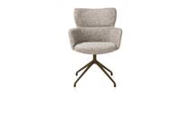 XOOON draaibaar - steelbrown - stof Luton Koper eetkamer fauteuil