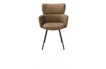 XOOON SAGE eetkamer fauteuil 4-pootjes rough off black - stof Oregon Desert