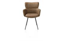 XOOON SAGE eetkamer fauteuil 4-pootjes graphiet - stof Oregon Desert