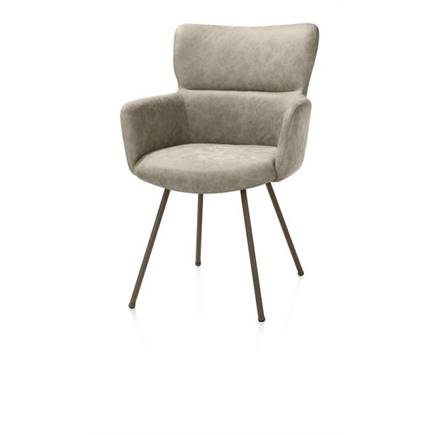 XOOON 4-pootjes steelbrown - stof Oregon Beige