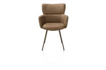 XOOON SAGE eetkamer fauteuil 4-pootjes steelbrown - stof Oregon Desert