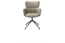 XOOON SAGE eetkamer fauteuil draaibaar - graphiet - stof Oregon Beige