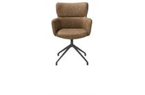 XOOON SAGE eetkamer fauteuil draaibaar - graphiet - stof Oregon Desert