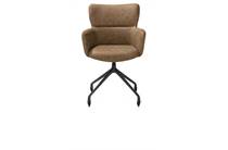 XOOON wielen - alu frame in rough off black - stof Oregon Desert eetkamer fauteuil