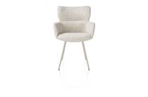 XOOON SAGE eetkamer fauteuil 4-pootjes creme - stof Luton Creme